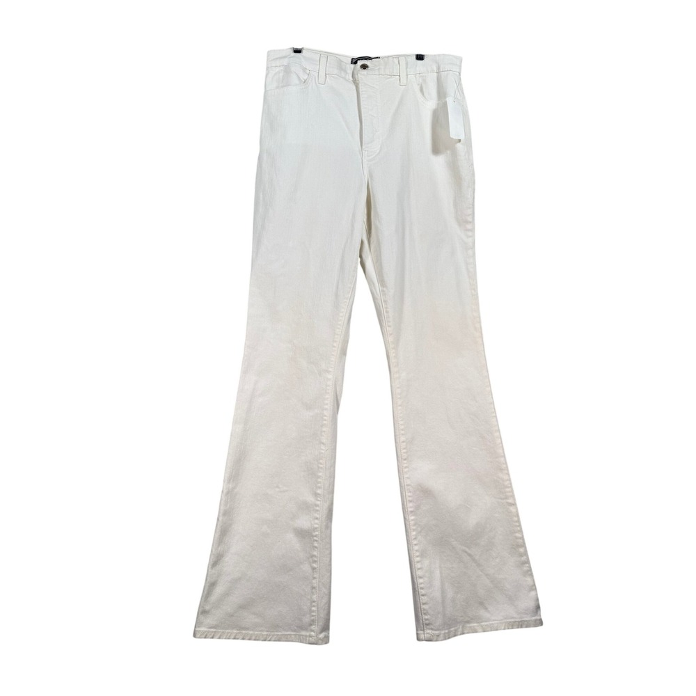 NYDJ White Flare Jeans Women 12 NWT Tummy Tuck 33 X 34 Inseam Stretch USA Bling - Picture 8 of 17